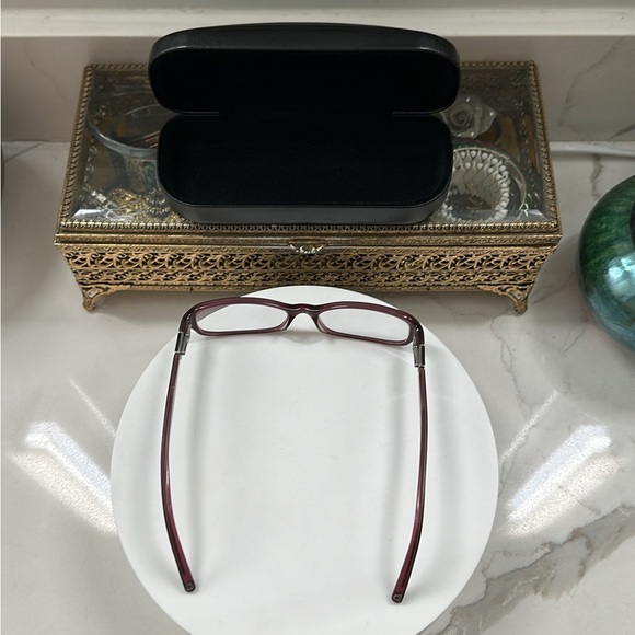 Coach - Rx - Pinkish-Purple Eyeglass Frames EUC, w Coach Black Leather Hard-Case - Picture 11 of 17